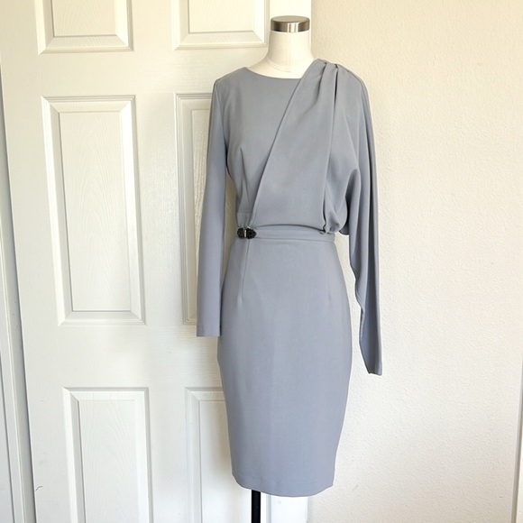 BLG Light Blue Midi Overlay Dress - Picture 2 of 7
